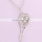 Zinc Alloy Lovely Shiny Crystal Tennis Racket Necklace Sports Jewelry Pendant Necklace