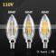 E14 E27 Dimmable Filament Candle LED 2W 4W 6W with CE RoHS
