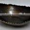 Rough Casted Bronze Finish Aluminium Metal Fruit Candy Bowl Oval