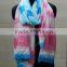 Fancy tie dye scarf with neon lace 2016-2017