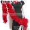 Leading Supplier CHINAZP Good Quality 150 Gram Weight Dyed Red Turkey Chandelle Feathers Boas