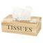 Desktop decoration delicate style customized unfinished hot sale wooden tissue storage box