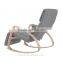 HomCom 36" Light Gray Reclining Bentwood Lounge Chair