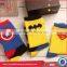 2015 Newest fashion animal supermen bulk cotton men socks