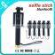 New foldable aluminum monopod selfie stick with bluetooth shutter button