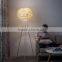 CE UL floor lighting modern feather shade floor lamp