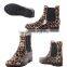 New design leopard printing PVC ladies fashion rain boots