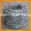 2014 hot sale(BWG14x14/16x16 with1.6/2.1/2.5mm wire diameter) galvanized barbed wire for barbed wire brackets