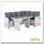 Powder Coated Aluminum Frame Audu White Rattan furniture