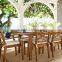 Outdoor quality dining table designs Malaysia teak solid wood dining table
