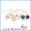 Birthday gemstone bangle with gold plated sparkling crystal bangle