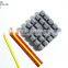 Industrial Grey Handmade pens pencils holder in geometric square shape