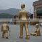 Fiberglass children play sculpture statue