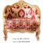 MS-1418-01 France style furniture sofa set in gold finish with fabric