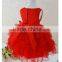Retail Hot! 2015 baby girl dress lace multi-layer tulle cute princess dress bow belt fashion vestido meninas