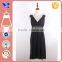 Bushed V Neck High Waist Shift Wrap Breast Bridesmaid Dress