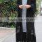 Guangzhou clothing OEM brown undertone Pop up buttons lace embroidery Damask Open Jacket Abaya
