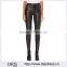 Customized Lady's Apparel Elastic Waist High-rise Faux-leather Leggings Trousers(DQM009P)