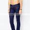 plain custom slim fit denim jeans made in china for women in bulk