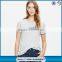 Modern ladies t-shirt print design linen amsterdam tee
