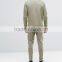 plain men sweatsuit slim fit sets soft cotton spandex tracksuit custom