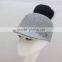 Myfur Genuine Soft Fox Body Fur Pom Pom Elegant Adults Unisex Felt Fedora Hat