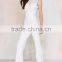 Elegant Partially Lined Mock Neck Jumpsuit Fashion Back Cutout Onesie Adult Jumpsuit