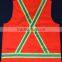Hi-vis Orange Oxford 3 Snaps Closure Reflective Vest