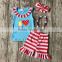 back to school otufits girl shorts striped pencil heart clothing shorts summer girl boutique shorts with match accessories