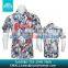 2015 summer dri fit polyester sublimation print cheap custom fishing shirt with polo collar