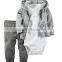 Baby Boys' 3 Piece Fleece Top and pants cute baby boy sets 3 pieces suit