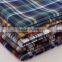 long sleeve custom quaity plaids flannel clothes cotton yarn dyed shirt grey fabric