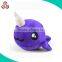 stuffed nawhal toy various colored nawhal plush toy