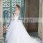ED A-line Strapless Button Beads& Appliques Floor Length Organza Wedding Dress