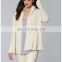 2017 Side Splide Knitted Women White Cardigan With Pocket