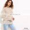 China Manufacturer Boat Neck Drop Shoulder Loose Knitted Jumper