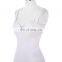 Grace Karin Sexy White Occident Women's Padded Backless V-Neck Long Mermaid Party Dress CL008943-2