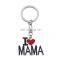 Wholesale Cheap Stock Type Enamel Style Creative Mother's Day Father's Day Gift Metal I Love Papa Keychain I Love MAMA Keychain
