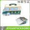 handle lunch tin box with hinge lid custom printing