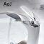 Artistic brass white single handle bathroom faucet for basin