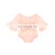 The Latest Flower Printed sleeve baby romper with Big bowknot Wholesale baby girl jumpsuit