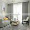 Wholesale Nordic Style Design Polyester Living Room Bedroom Star Jacquard Ready Made Blackout Shade Grey Curtains For Home