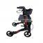 China Manufacturers Aluminum Transport Rollator Walker With Seat and Footrest