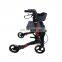 China manufacturers Aluminum Transport rollator walker with seat and footrest