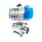 Quality Sanitary Pneumatic Actuated Ball Valve With aluminum Actuator with switch box signal feedback