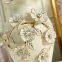 Hand Made Giled White Flower Ceramic Vase Livling Room Decoration For Wedding Gift