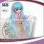 cheap fashion long curly colorful dolls wig