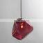 New Design Glass Colorful Stone Shape Pendant Light Decorative Lamp For Room Restaurant