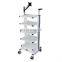 Advanced Plastic hospital emergency  trolley  ABS endoscopy system patient monitor cart