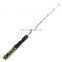 Winter Glass Fiber fishing Rod 50cm/60cm Green Handle and Black&White Hand Spinning Ice Fishing Rod